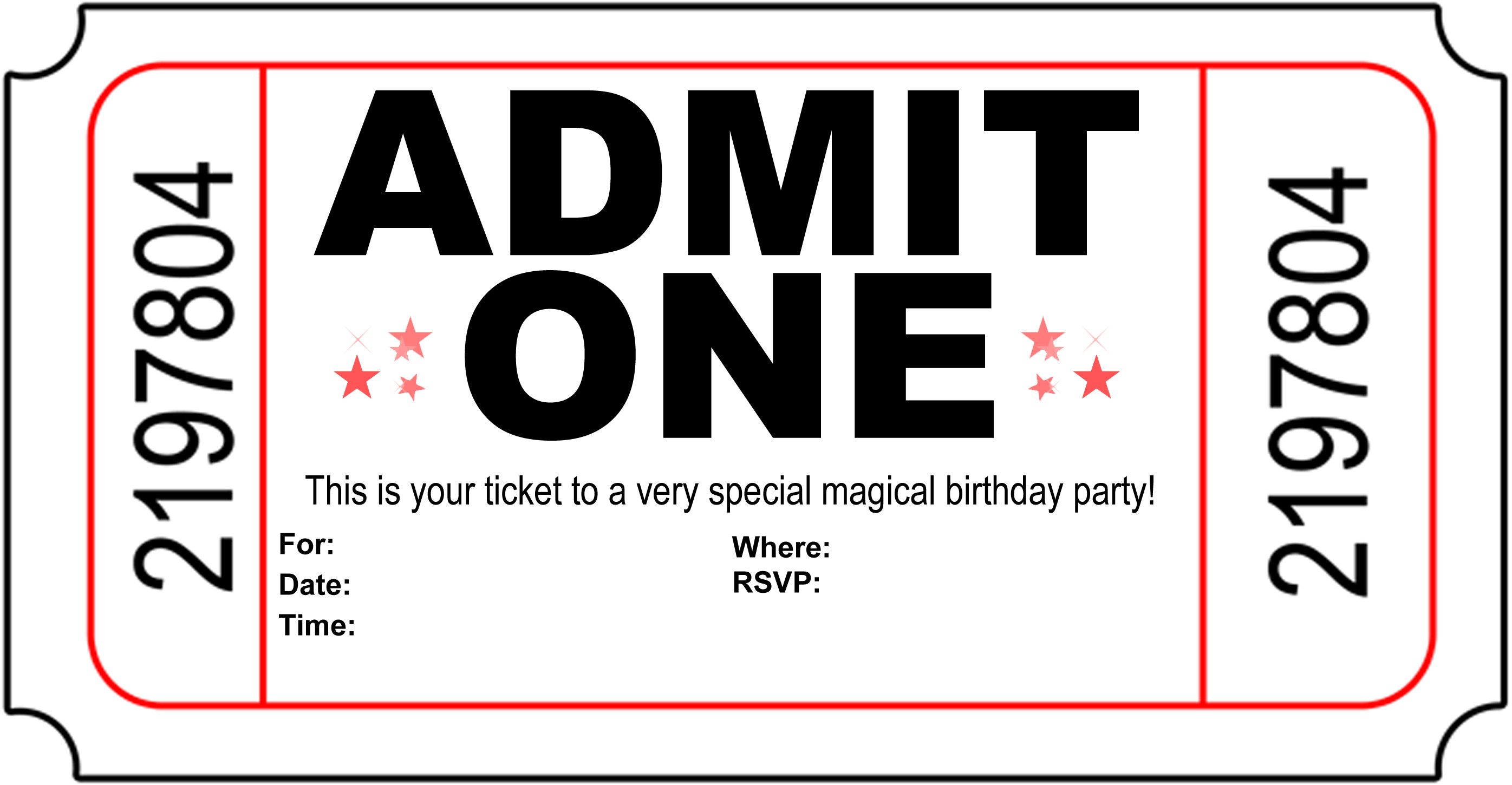 Free Printable Birthday Party Invitations - Kansas Magician